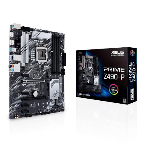 Mainboard|ASUS|Intel Z490 Express|LGA1200|ATX|4xPCI-Express 3.0 1x|2xPCI-Express 3.0 16x|2xM.2|Memory DDR4|Memory slots 4|1xHDMI|1xDisplayPort|2xUSB 2.0|4xUSB 3.2|1xPS/2|1xOptical S/PDIF|1xRJ45|5xAudio port|PRIMEZ490-P