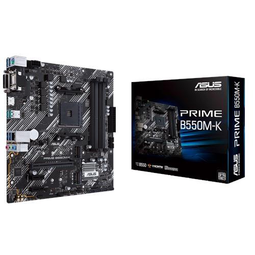 Mainboard|ASUS|AMD B550|SAM4|MicroATX|2xPCI-Express 3.0 1x|2xM.2|1xPCI-Express 4.0 16x|Memory DDR4|Memory slots 4|1x15pin D-sub|1xDVI|1xHDMI|6xUSB 3.2|1xPS/2|1xRJ45|3xAudio port|PRIMEB550M-K