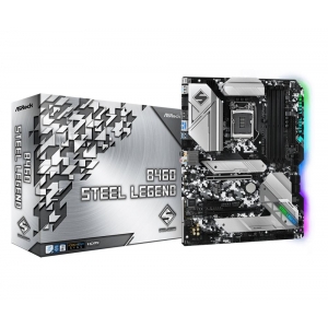 Mainboard|ASROCK|Intel B460 Express|LGA1200|ATX|2xPCI-Express 3.0 1x|2xPCI-Express 3.0 16x|1xM.2|Memory DDR4|Memory slots 4|1xHDMI|1xDisplayPort|2xAudio-In|3xAudio-Out|2xUSB 2.0|1xUSB type C|3xUSB 3.2|1xPS/2|1xOptical S/PDIF|1xRJ45|B460STEELLEGEND