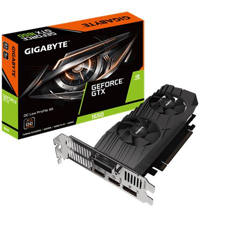 Graphics Card|GIGABYTE|NVIDIA GeForce GTX 1650|4 GB|128 bit|PCIE 3.0 16x|GDDR6|Memory 12000 MHz|GPU 1620 MHz|Dual Slot Fansink|1xDVI|2xHDMI|1xDisplayPort|GV-N1656OC-4GL