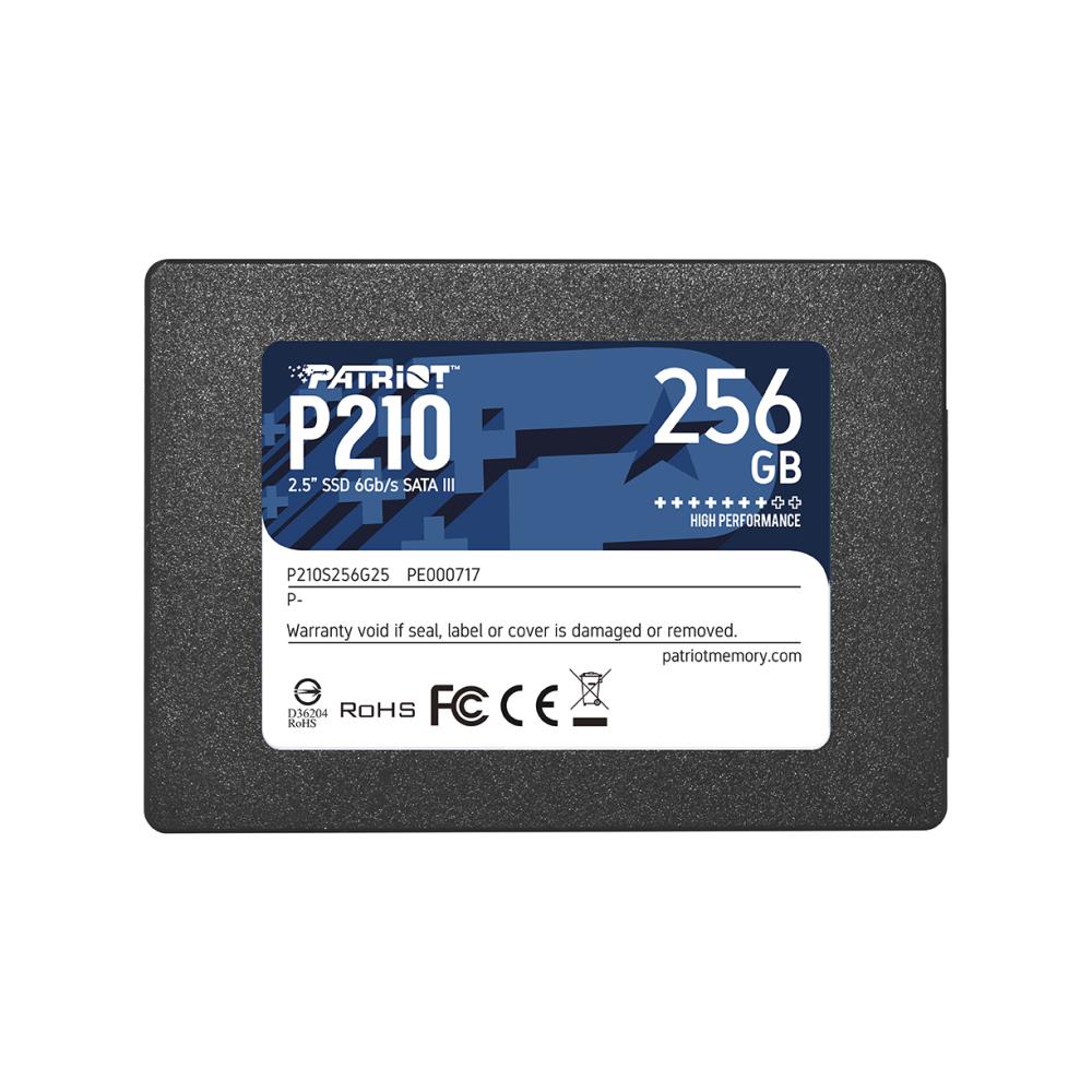 SSD|PATRIOT|P210|256GB|SATA|Write speed 400 MBytes/sec|Read speed 500 MBytes/sec|2,5"|P210S256G25