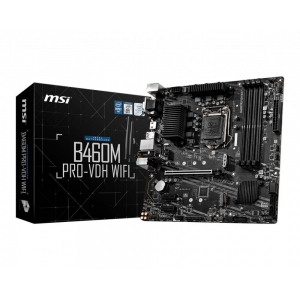 Mainboard|MSI|Intel B460 Express|LGA1200|MicroATX|2xPCI-Express 1x|1xPCI-Express 3.0 16x|2xM.2|Memory DDR4|Memory slots 4|1x15pin D-sub|1xDVI|1xHDMI|2xUSB 2.0|4xUSB 3.2|1xPS/2|1xRJ45|3xAudio port|B460MPRO-VDHWIFI