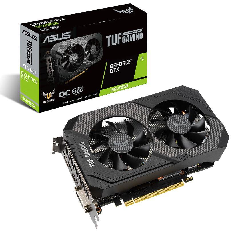 Graphics Card|ASUS|NVIDIA GeForce GTX 1660 SUPER|6 GB|PCIE 3.0 16x|GDDR6|Memory 14002 MHz|GPU 1530 MHz|Dual Slot Fansink|1xDVI|1xHDMI|1xDisplayPort|TUF-GTX1660S-6G-GAMING