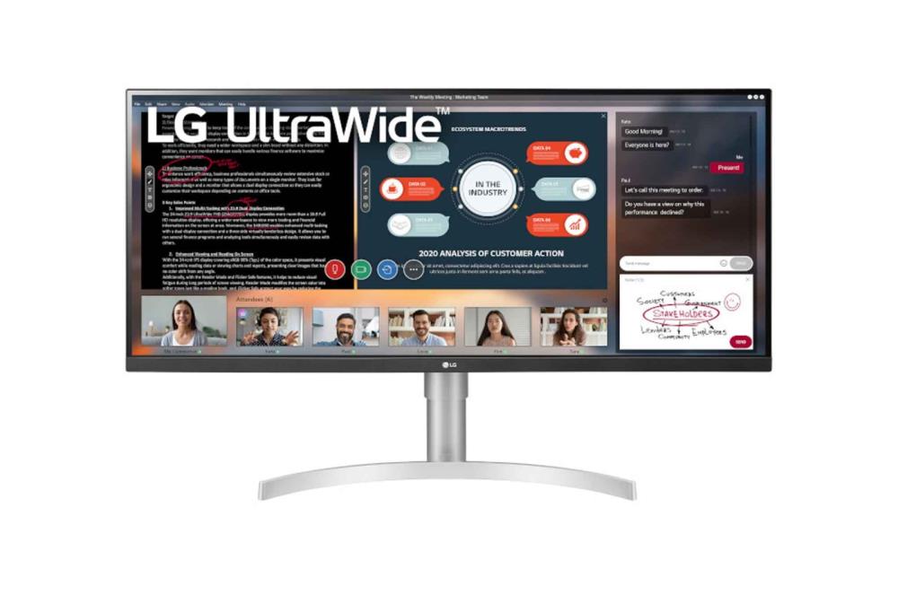 LCD Monitor|LG|34WN650-W|34"|Panel IPS|2560x1080|21:9|75Hz|5 ms|Speakers|Height adjustable|Tilt|34WN650-W