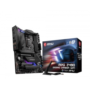 Mainboard|MSI|Intel Z490 Express|LGA1200|ATX|2xPCI-Express 3.0 1x|3xPCI-Express 3.0 16x|2xM.2|Memory DDR4|Memory slots 4|1xHDMI|1xDisplayPort|2xUSB 2.0|1xUSB type C|4xUSB 3.2|1xPS/2|1xOptical S/PDIF|1xRJ45|5xAudio port|Z490GAMINGCARBONWIFI