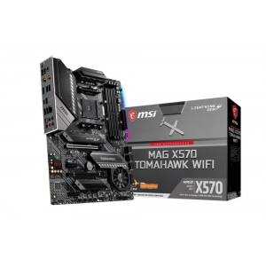 Mainboard|MSI|AMD X570|SAM4|2xPCI-Express 3.0 1x|2xM.2|2xPCI-Express 4.0 16x|Memory DDR4|Memory slots 4|1xHDMI|2xUSB 2.0|1xUSB type C|5xUSB 3.2|1xPS/2|1xOptical S/PDIF|1xRJ45|5xAudio port|MAGX570TOMAHAWKWIFI