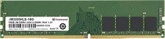 MEMORY DIMM 16GB PC25600 DDR4/JM3200HLE-16G TRANSCEND