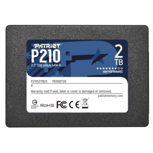 SSD|PATRIOT|P210|2TB|SATA 3.0|Write speed 430 MBytes/sec|Read speed 520 MBytes/sec|2,5"|P210S2TB25
