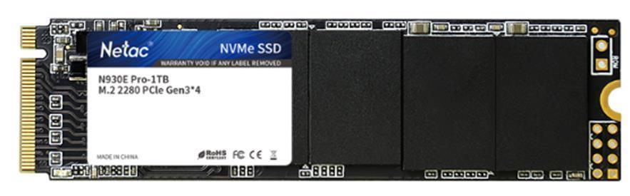 SSD|NETAC|1TB|M.2|PCIE|NVMe|Write speed 1720 MBytes/sec|Read speed 2130 MBytes/sec|NT01N930E-001T-E4X