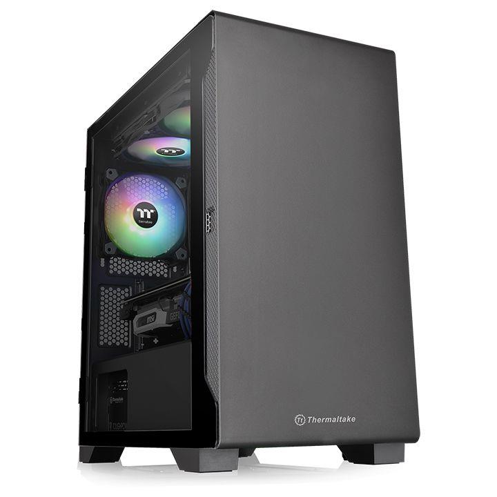 Case|THERMALTAKE|S100 TG|MiniTower|Not included|MicroATX|MiniITX|Colour Black|CA-1Q9-00S1WN-00