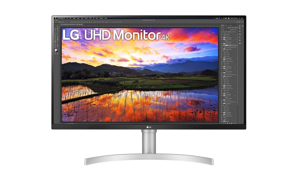 LCD Monitor|LG|31.5"|4K|Panel IPS|3840x2160|16:9|Matte|5 ms|Speakers|Height adjustable|Tilt|Colour White|32UN650-W