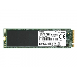 SSD|TRANSCEND|512GB|M.2|PCIE|NVMe|TLC|Write speed 900 MBytes/sec|Read speed 1700 MBytes/sec|MTBF 2000000 hours|TS512GMTE110S
