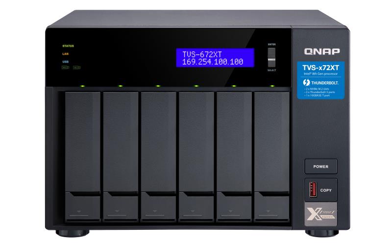 NAS STORAGE TOWER 6BAY/NO HDD TVS-672XT-I3-8G QNAP