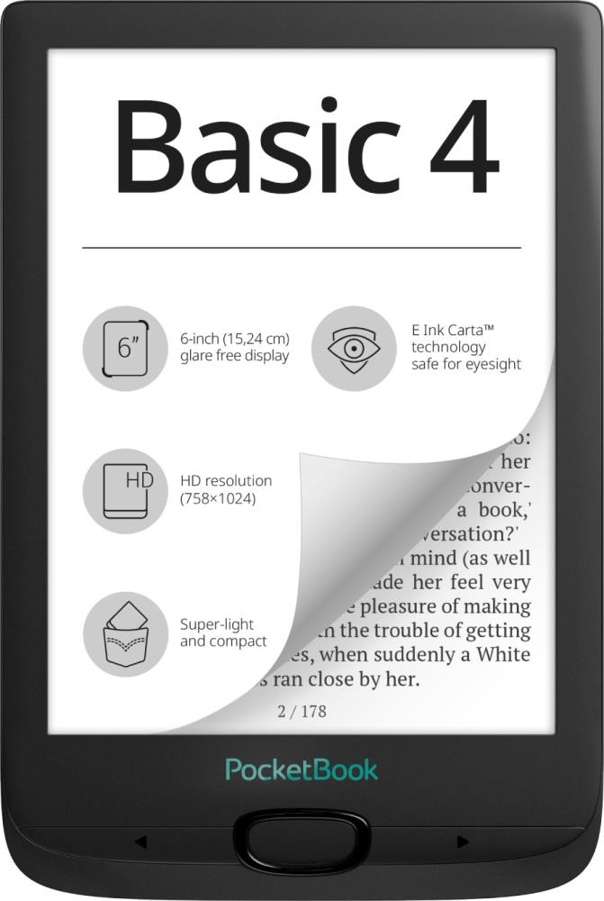E-Reader|POCKETBOOK|PocketBook Basic 4|6"|PB606-E-WW