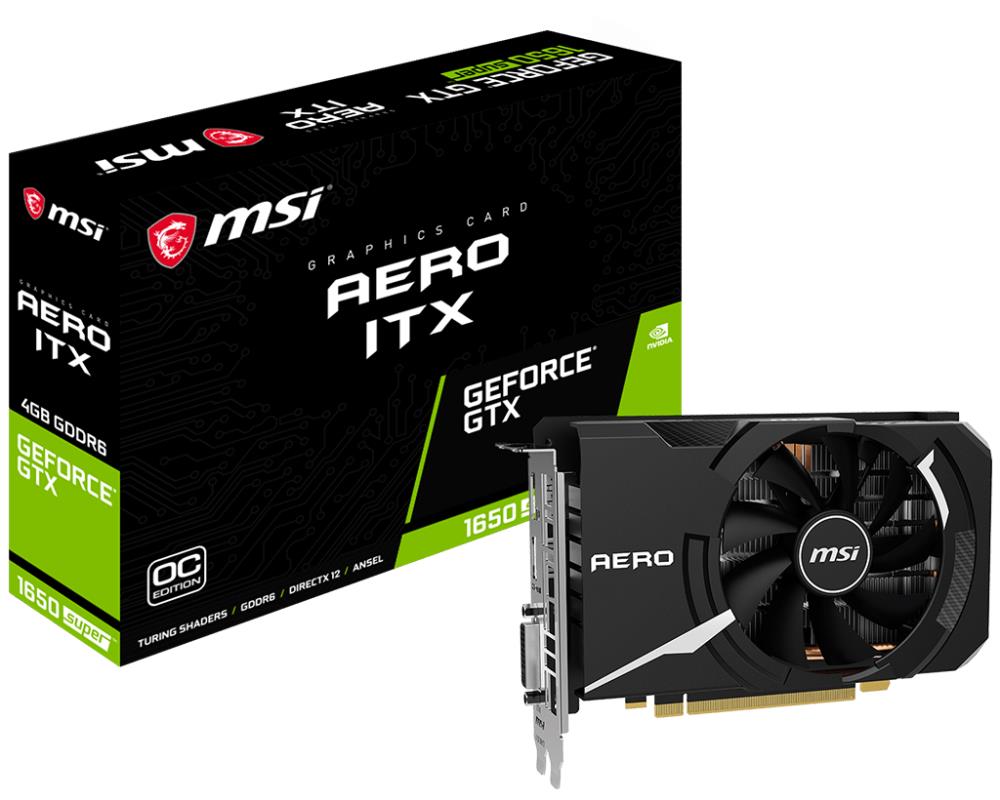 Graphics Card|MSI|NVIDIA GeForce GTX 1650 SUPER|4 GB|128 bit|PCIE 3.0 16x|GDDR6|Dual Slot Fansink|1xDVI|1xHDMI|1xDisplayPort|GTX1650SUPAEROITXOC