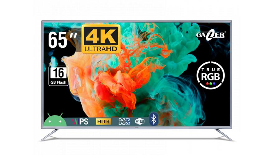 TV Set|GAZER|65"|4K|16 GB|Wireless LAN 802.11ac|Bluetooth|Android|Graphite|TV65-US2G