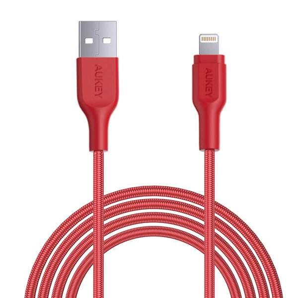 CABLE LIGHTNING TO USB CB-AL2/2M RED LLTS#148184 AUKEY