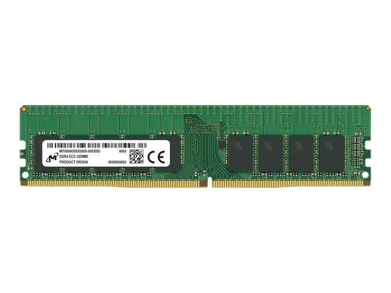 Server Memory Module|MICRON|DDR4|16GB|UDIMM/ECC|3200 MHz|CL 22|1.2 V|MTA9ASF2G72AZ-3G2B1