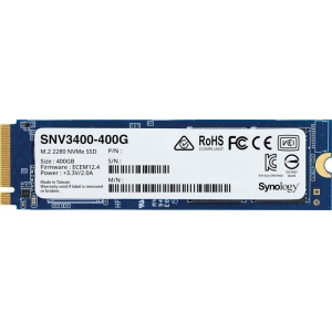 SSD|SYNOLOGY|SNV3400|400GB|M.2|PCIE|NVMe|Write speed 550 MBytes/sec|Read speed 3100 MBytes/sec|3.5mm|TBW 500 TB|MTBF 1800000 hours|SNV3400-400G