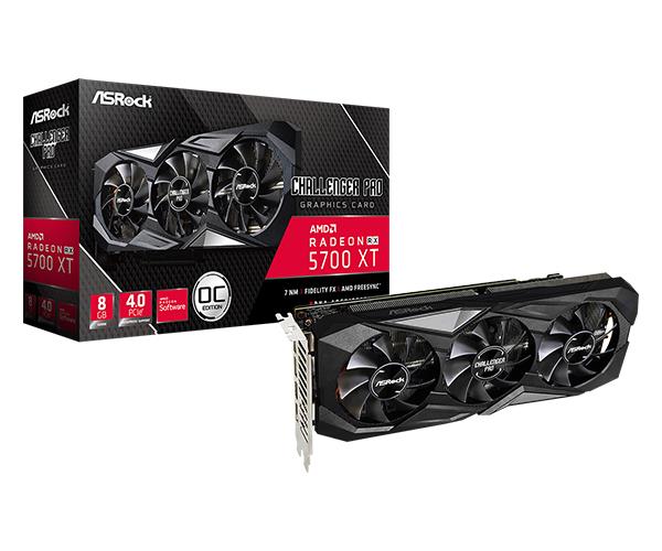 Graphics Card|ASROCK|AMD Radeon RX 5700 XT|8 GB|256 bit|PCIE 4.0 16x|GDDR6|GPU 1650 MHz|Triple slot Fansink|1xHDMI|3xDisplayPort|RX5700XTCLP8GO