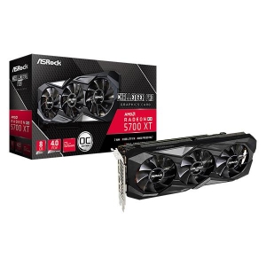 Graphics Card|ASROCK|AMD Radeon RX 5700 XT|8 GB|256 bit|PCIE 4.0 16x|GDDR6|GPU 1650 MHz|Triple slot Fansink|1xHDMI|3xDisplayPort|RX5700XTCLP8GO