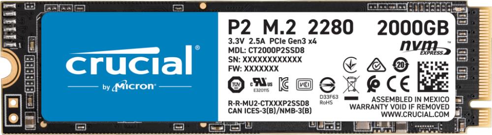 SSD M.2 2280 2TB/P2 CT2000P2SSD8 CRUCIAL