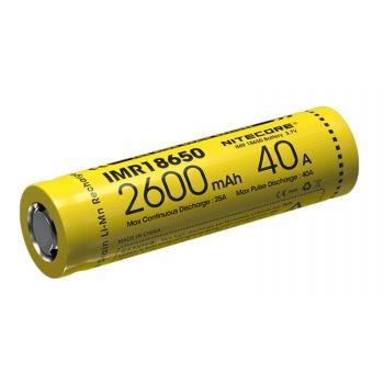 BATTERY RECH. LI-ION AA 3.7V/IMR18650(2600MAH/40A) NITECORE