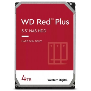 HDD|WESTERN DIGITAL|Red Plus|4TB|SATA 3.0|128 MB|5400 rpm|3,5"|WD40EFZX
