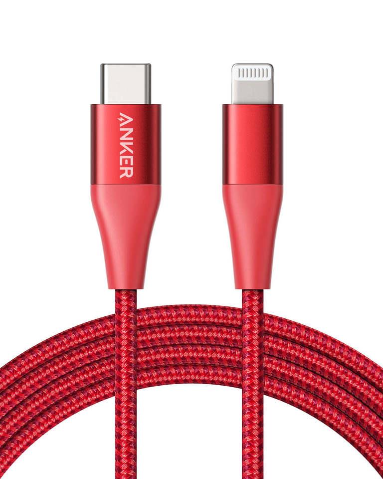 CABLE LIGHTNING TO USB-C 1.8M/RED A8653H91 ANKER