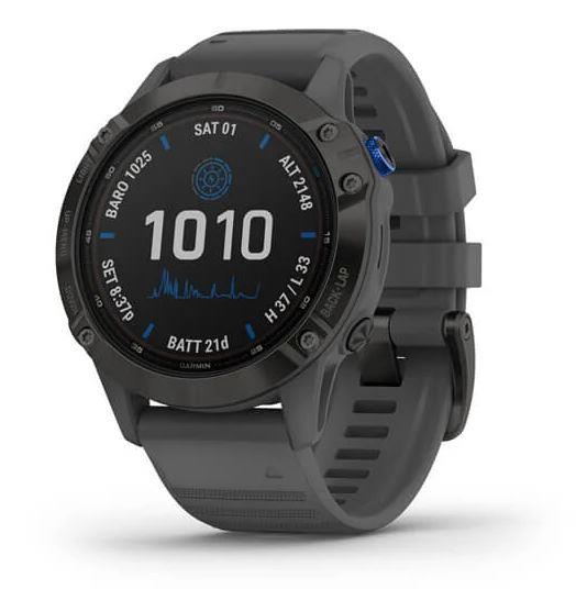 SMARTWATCH FENIX 6 PRO SOLAR/BLACK/GRAY 010-02410-11 GARMIN