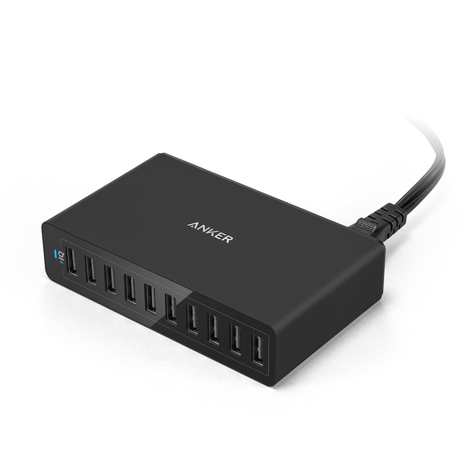 MOBILE CHARGER WALL POWERPORT/10P 60W A2133L11 ANKER