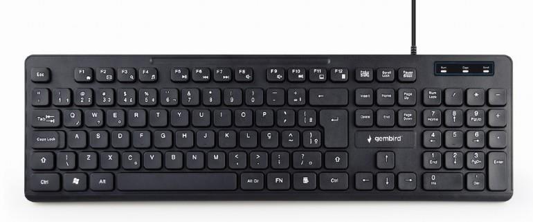 KEYBOARD MULTIMEDIA USB ENG/BLACK KB-MCH-04 GEMBIRD