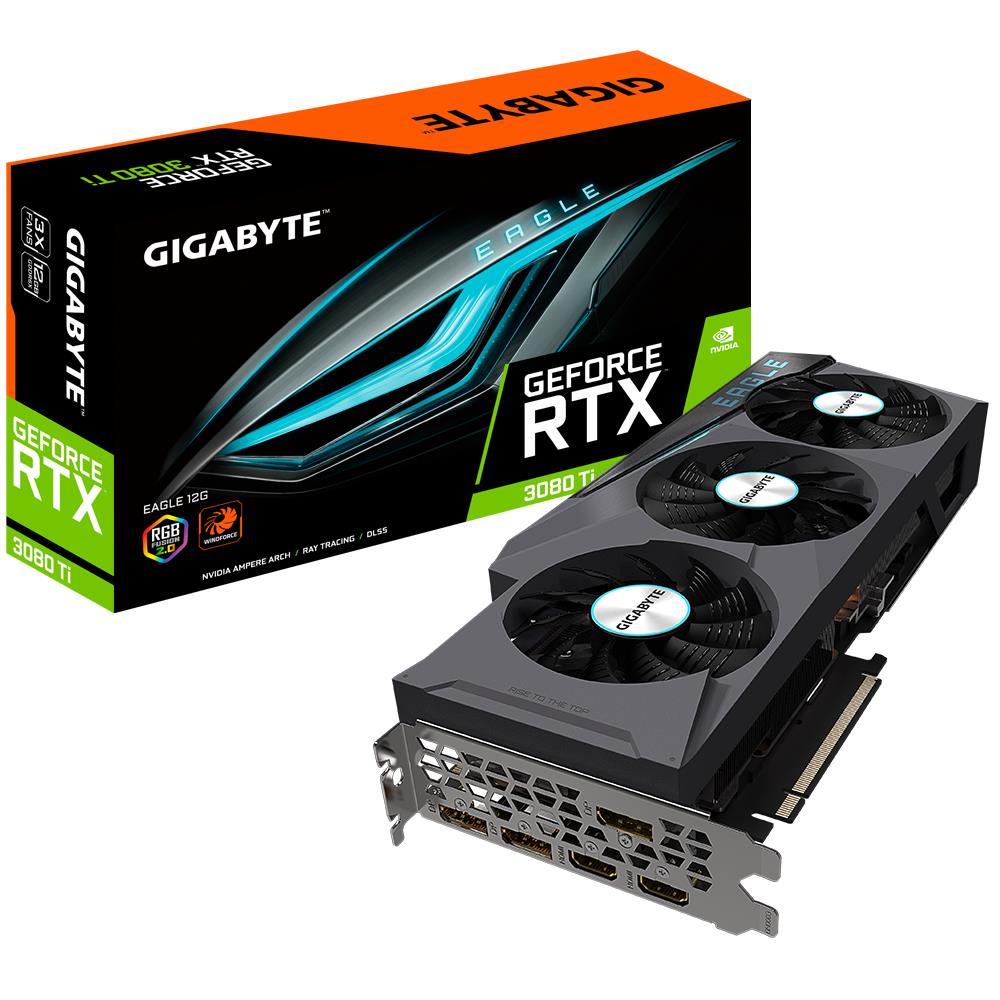 Graphics Card|GIGABYTE|NVIDIA GeForce RTX 3080 Ti|12 GB|384 bit|PCIE 4.0 16x|GDDR6X|Memory 19000 MHz|GPU 1665 MHz|2xHDMI|3xDisplayPort|GV-N308TEAGLE-12GD