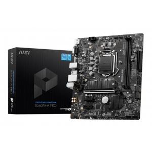 Mainboard|MSI|Intel B560|LGA1200|MicroATX|Memory DDR4|Memory slots 2|2xPCI-Express 3.0 1x|1xPCI-Express 4.0 16x|1xM.2|1x15pin D-sub|1xHDMI|2xAudio-In|1xAudio-Out|2xUSB 2.0|4xUSB 3.2|1xPS/2|1xRJ45|B560M-APRO