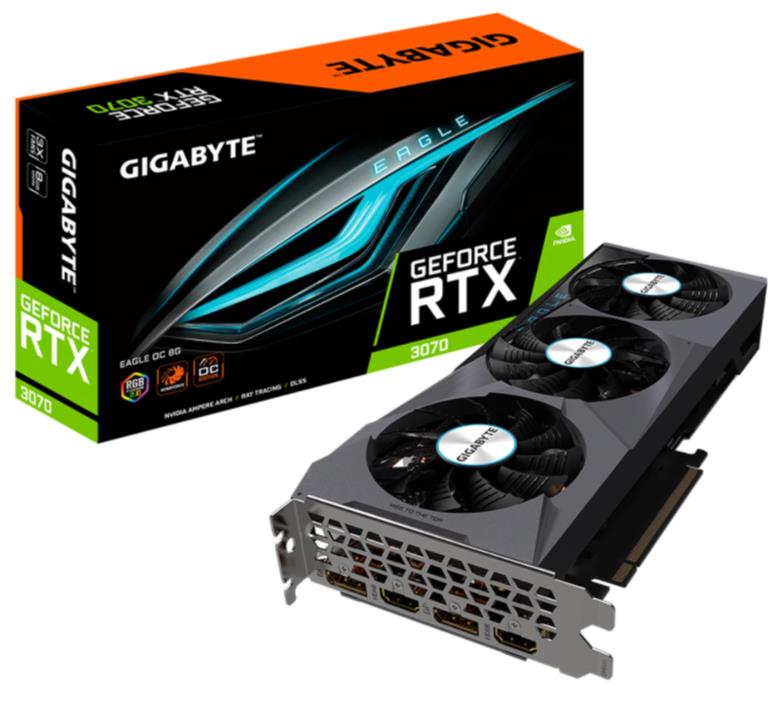 VGA PCIE16 RTX3070 8GB LHR/GV-N3070EAGLE-8GD 2.0 GIGABYTE