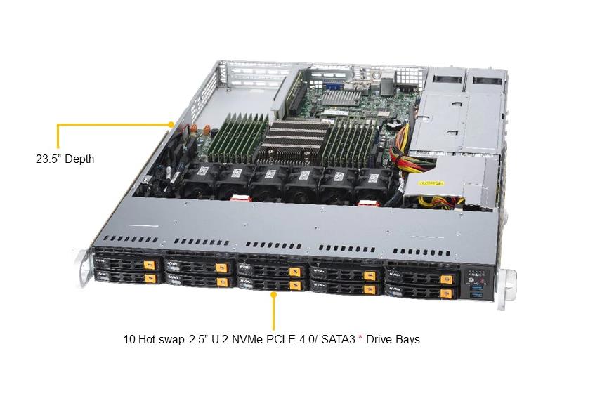 SERVER SYSTEM 1U SAS/SATA/AS-1114S-WN10RT SUPERMICRO