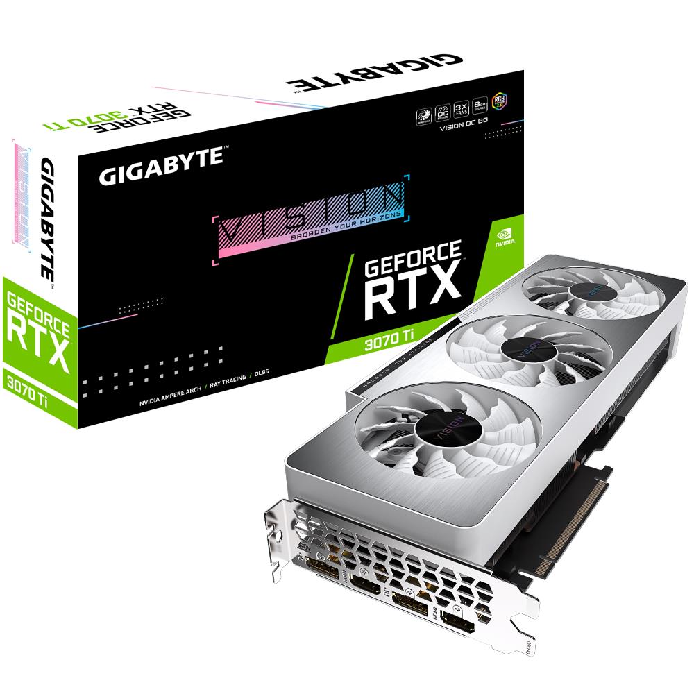 VGA PCIE16 RTX3070TI 8GB/GV-N307TVISION OC-8GD GIGABYTE