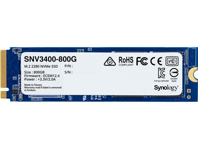 SSD|SYNOLOGY|SNV3400|800GB|M.2|PCIE|NVMe|Write speed 1000 MBytes/sec|Read speed 3100 MBytes/sec|3.5mm|TBW 988 TB|MTBF 1800000 hours|SNV3400-800G