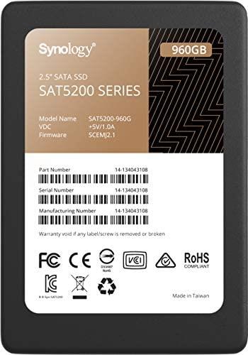 SSD|SYNOLOGY|SAT5200|960GB|SATA 3.0|Write speed 500 MBytes/sec|Read speed 530 MBytes/sec|2,5"|TBW 2.29 TB|MTBF 1500000 hours|SAT5200-960G