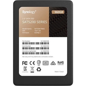 SSD|SYNOLOGY|SAT5200|960GB|SATA 3.0|Write speed 500 MBytes/sec|Read speed 530 MBytes/sec|2,5"|TBW 2.29 TB|MTBF 1500000 hours|SAT5200-960G
