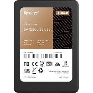 SSD|SYNOLOGY|SAT5200|3.84TB|SATA 3.0|Write speed 500 MBytes/sec|Read speed 530 MBytes/sec|2,5"|TBW 9.162 TB|MTBF 1500000 hours|SAT5200-3840G