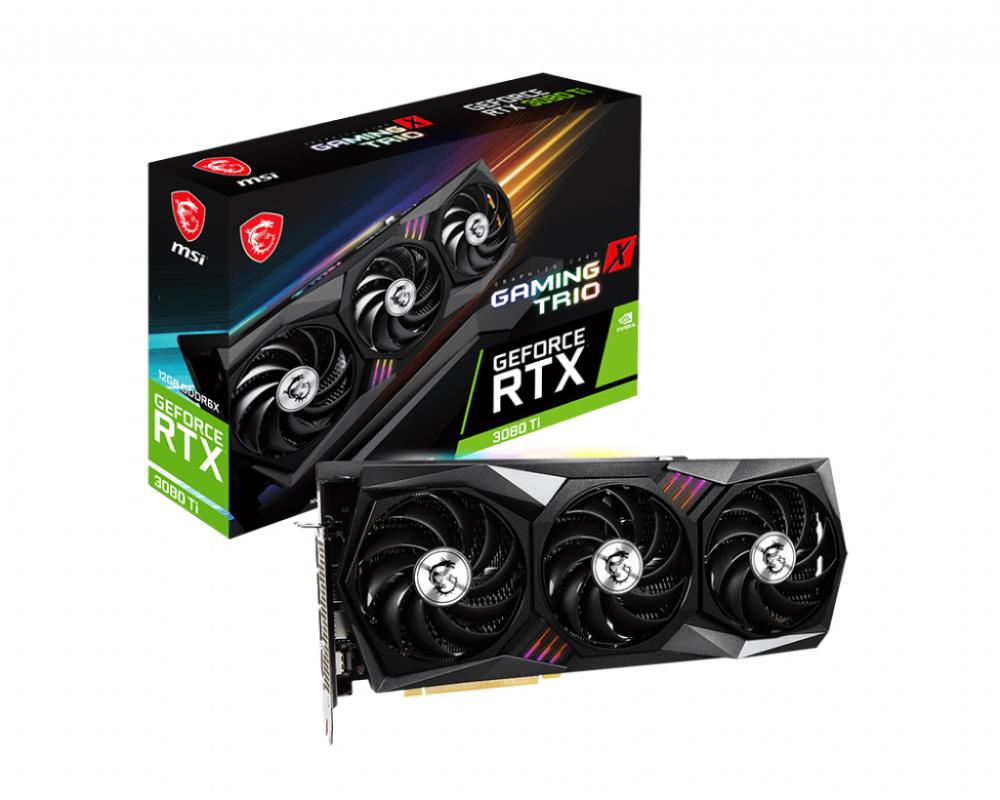 Graphics Card|MSI|NVIDIA GeForce RTX 3080 Ti|12 GB|384 bit|PCIE 4.0 16x|GDDR6X|Triple slot Fansink|1xHDMI|3xDisplayPort|RTX3080TIGAMXTRIO12G