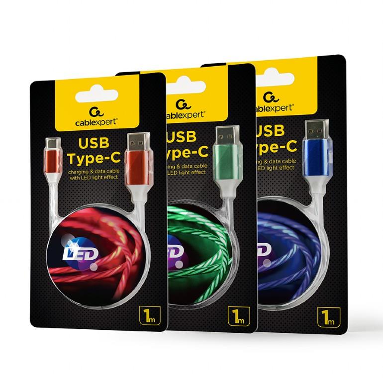 CABLE LIGHTNING TO USB2 1M/CC-USB-8PLED-1M GEMBIRD