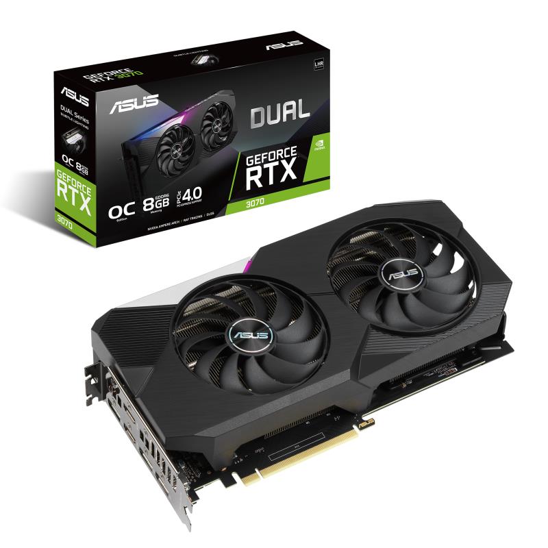 VGA PCIE16 RTX3070 8GB GDDR6/DUAL-RTX3070-O8G-V2 ASUS