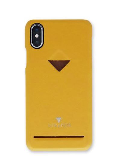 VixFox Card Slot Back Shell for Iphone X/XS mustard yellow