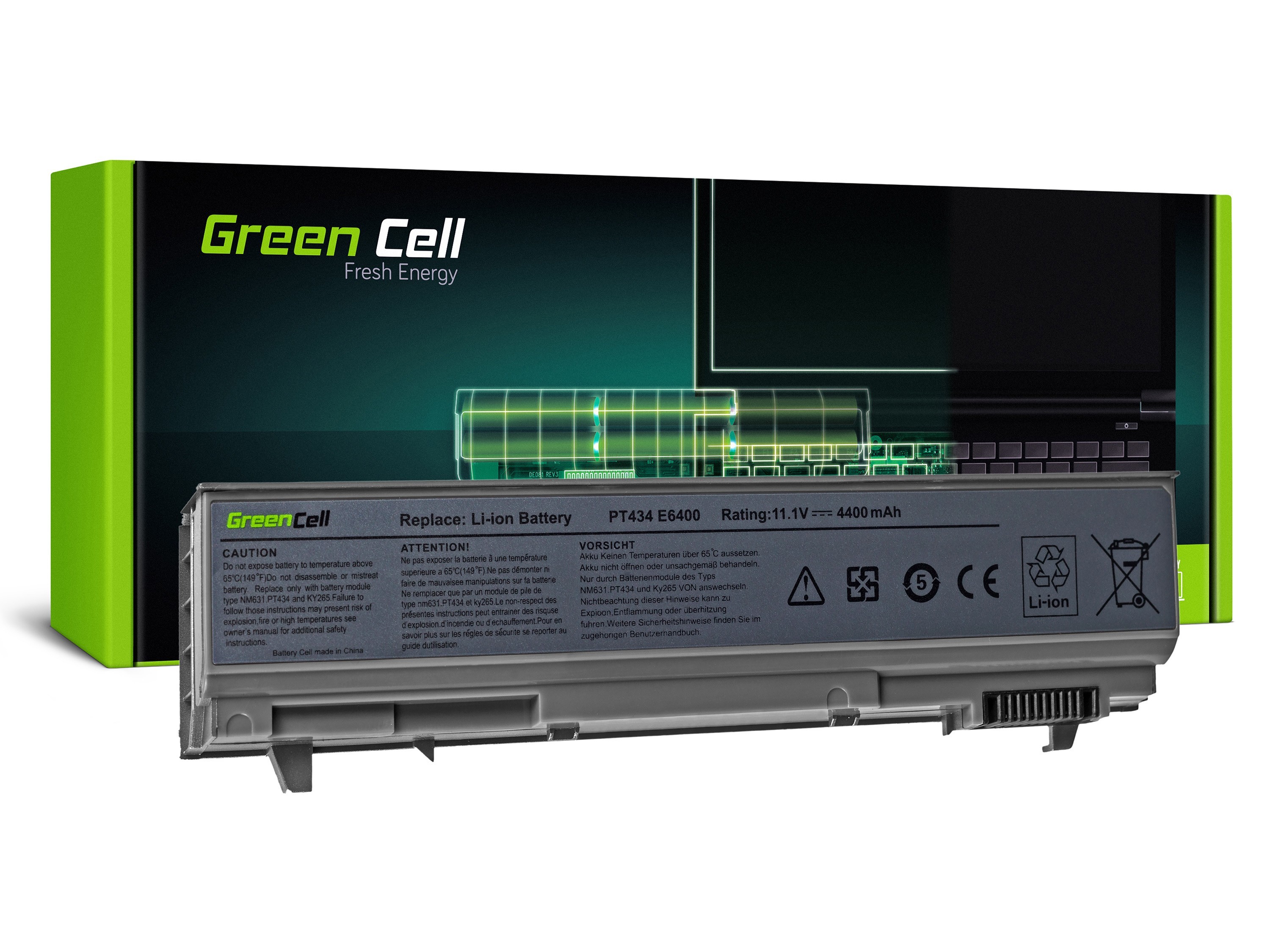 Green Cell Battery for Dell Latitude E6400 E6410 E6500 E6510 / 11,1V 4400mAh
