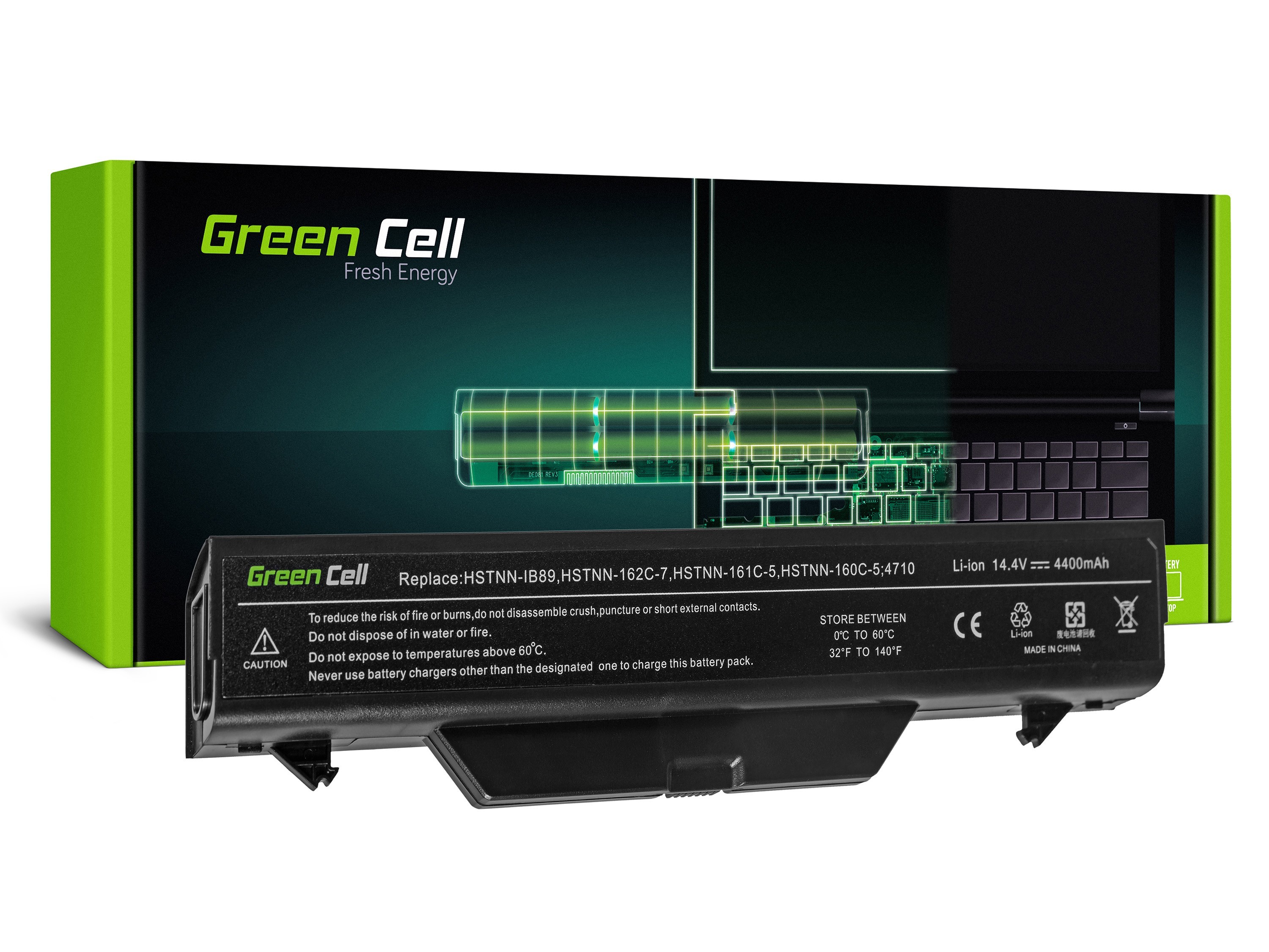 Green Cell Battery for HP Probook 4510 4510s 4515s 4710s 4720s / 14,4V 4400mAh
