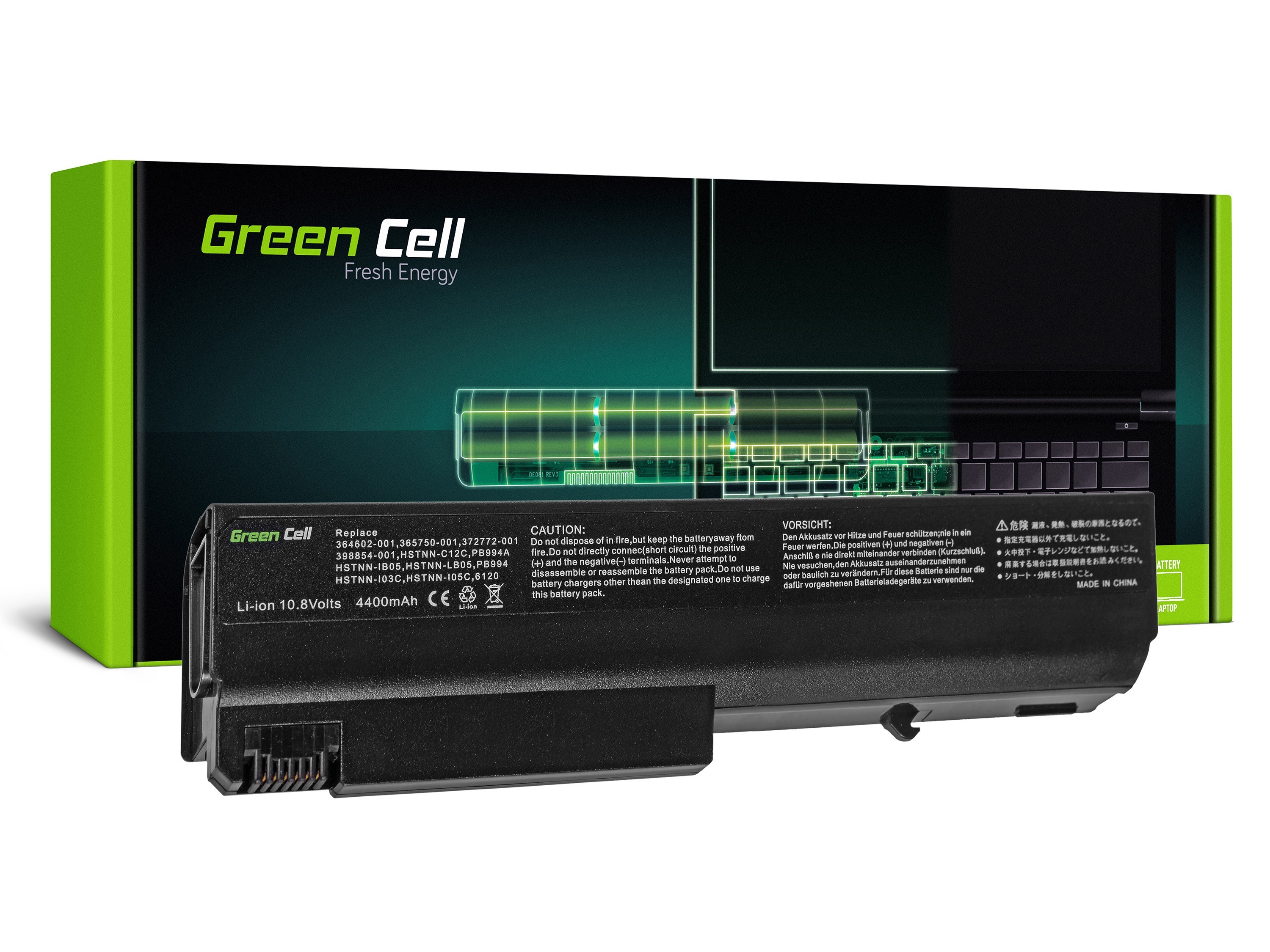 Green Cell Battery for HP Compaq 6100 6200 6300 6900 6910 / 11,1V 4400mAh