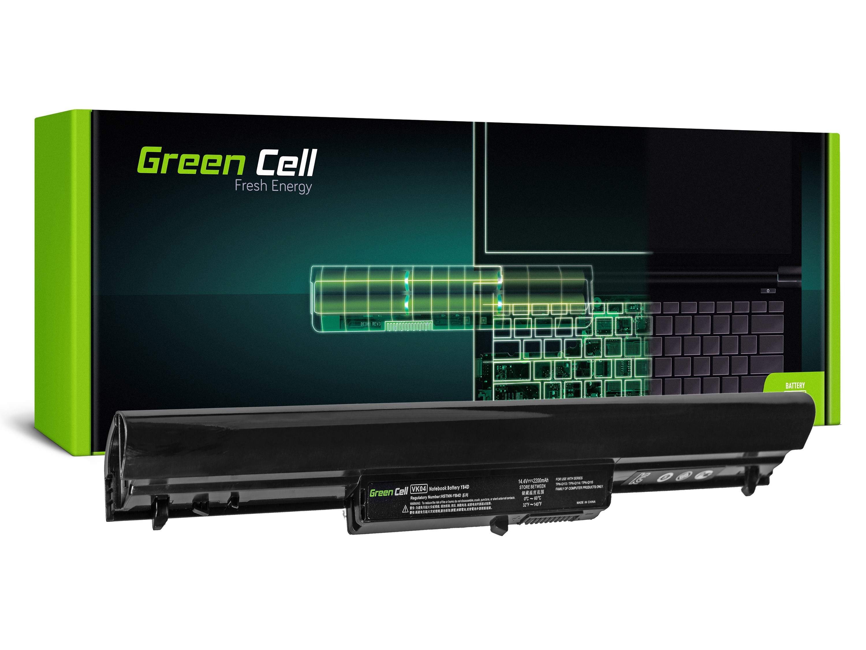 Green Cell Battery for HP VK04 Pavilion 242 G1 G2 / 14,4V 2200mAh