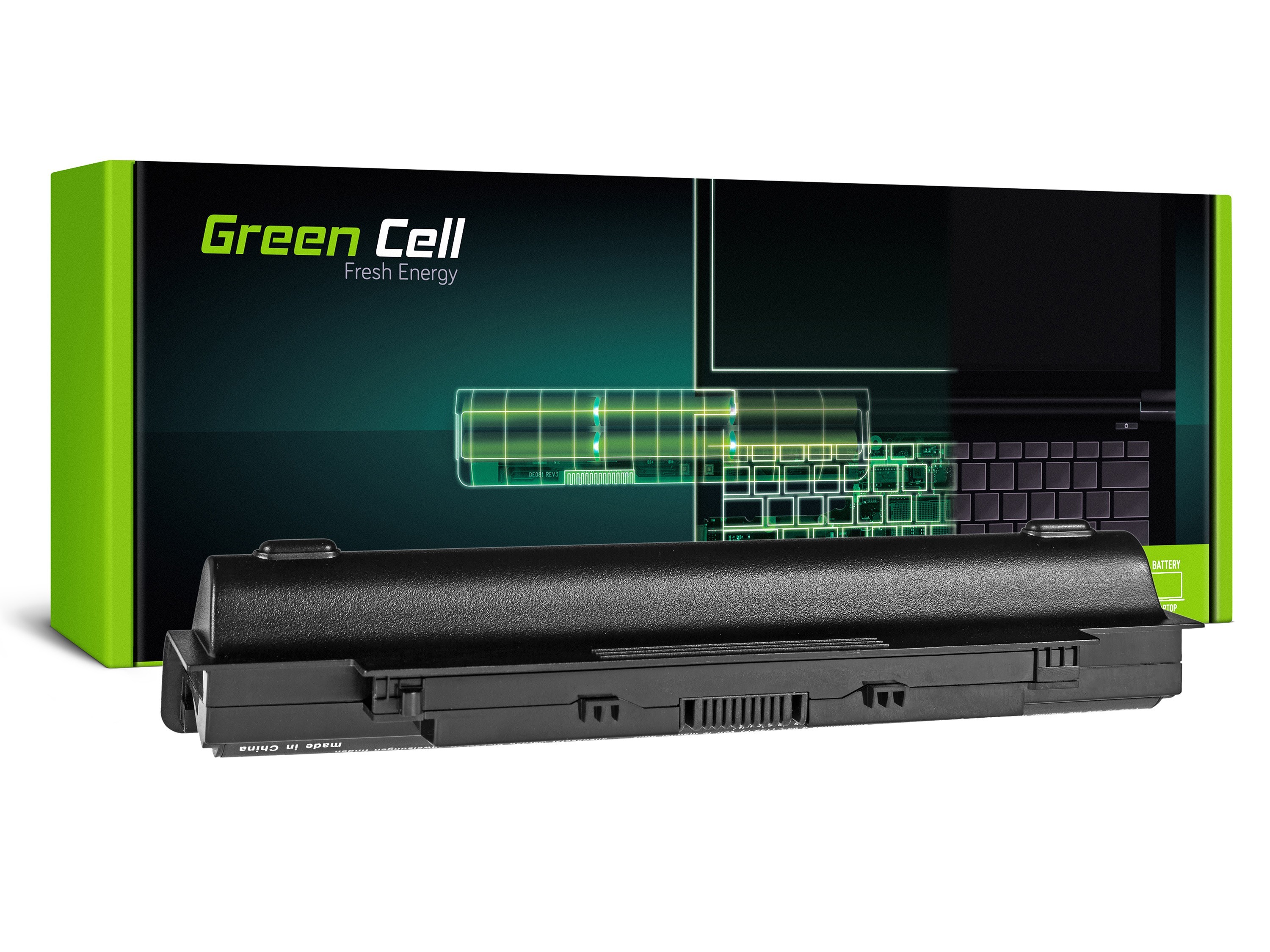 Green Cell Battery for Dell Inspiron N3010 N4010 N5010 13R 14R 15R J1 (bottom) / 11,1V 6600mAh